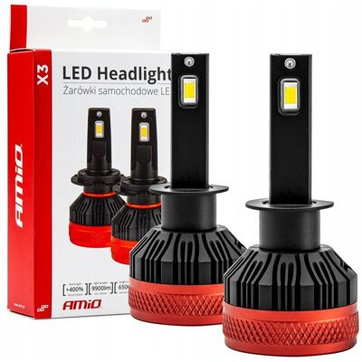Inny producent Żarówki LED Amio X3 H1 6500K CANBUS 9900lm HQ Inny producent Żarówki LED Amio X3 H1 6500K CANBUS 9900lm HQ
