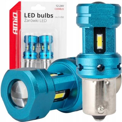 Inny producent Żarówki LED CANBUS BA15S P21W R10W R5W 4SMD 1860 White 12V 24V AMIO-04252 Inny producent Żarówki LED CANBUS BA15S P21W R10W R5W 4SMD 1860 White 12V 24V AMIO-04252
