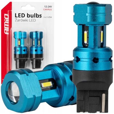 Inny producent Żarówki led canbus t20 7440 w21w 4smd 1860 white 12v 24v amio-04254 Inny producent Żarówki led canbus t20 7440 w21w 4smd 1860 white 12v 24v amio-04254