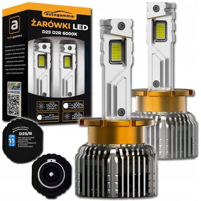 Inny producent Żarówki LED D2S D2R Canbus Mocne 160W 25000LM 6000K 2 szt. Inny producent Żarówki LED D2S D2R Canbus Mocne 160W 25000LM 6000K 2 szt.