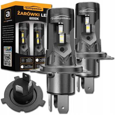 Inny producent Żarówki LED Samochodowe H4 Mocne 6000K +1000% Canbus 60W 2 szt. Inny producent Żarówki LED Samochodowe H4 Mocne 6000K +1000% Canbus 60W 2 szt.