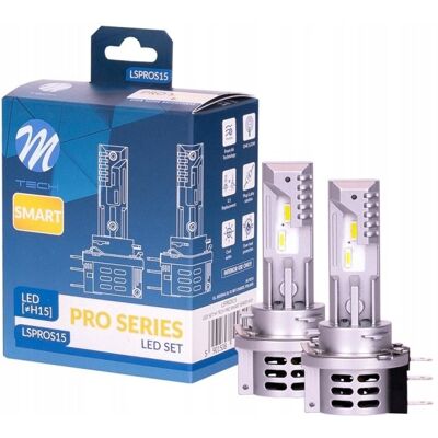 Inny producent Żarówki LED Set M-Tech Pro Smart Series H15 Dopasowanie 1:1 Canbus Inny producent Żarówki LED Set M-Tech Pro Smart Series H15 Dopasowanie 1:1 Canbus
