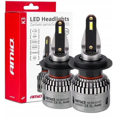 Inny producent Żarówki samochodowe led seria k3 h7 12v 6000k canbus amio-03683 Inny producent Żarówki samochodowe led seria k3 h7 12v 6000k canbus amio-03683