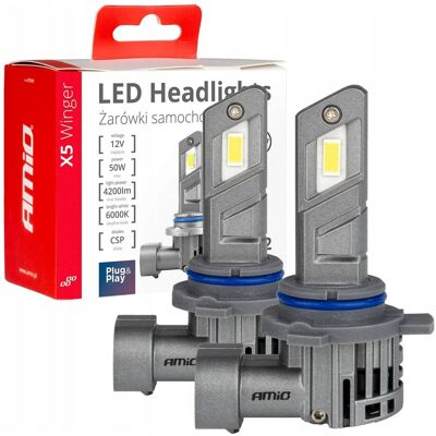 Amio Żarówki samochodowe LED seria X5 Winger HIR2 6000K Canbus Amio Żarówki samochodowe LED seria X5 Winger HIR2 6000K Canbus