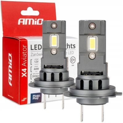 AMiO - AVIATOR X4-series H7/H18 - 6500K - 44W - LED reflektor AMiO - AVIATOR X4-series H7/H18 - 6500K - 44W - LED reflektor