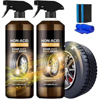 Inny producent Zestaw do czyszczenia felg 2x płyn 120ml gąbka ściereczka Inny producent Zestaw do czyszczenia felg 2x płyn 120ml gąbka ściereczka