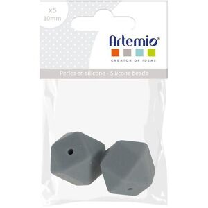 Artemio 2 perły silikonowe heksagonalne - 17 mm - szare Artemio 2 perły silikonowe heksagonalne - 17 mm - szare