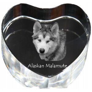 ART Alaskan Malamute - Zdjęcie Psa W Krysztale, Kryształowe Serce, Wyjątkowa Ra ART Alaskan Malamute - Zdjęcie Psa W Krysztale, Kryształowe Serce, Wyjątkowa Ra