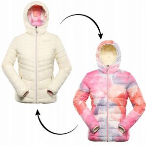 Alpine PRO Kurtka damska ocieplana dwustronna Eroma kremowy r.XXL Alpine PRO Kurtka damska ocieplana dwustronna Eroma kremowy r.XXL