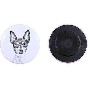 Amerykański toy terrier, Toy foksterier - magnes z psim pupilem, wyjątkowo lekki, mocny magnes, produkt wykonany ręcznie marki Art-Dog Amerykański toy terrier, Toy foksterier - magnes z psim pupilem, wyjątkowo lekki, mocny magnes, produkt wykonany ręcznie marki Art-Dog