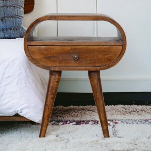 ABC Artisan Furniture Solid Wood Nightstand Luna ABC Artisan Furniture Solid Wood Nightstand Luna