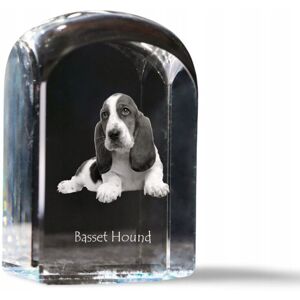 ART Basset Hound - kryształowa kostka ze zdjęciem, zdjęcie psa w krysztale, sze ART Basset Hound - kryształowa kostka ze zdjęciem, zdjęcie psa w krysztale, sze