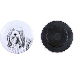 Bearded Collie, Highland Collie - magnes z psim pupilem, wyjątkowo lekki, mocny magnes, produkt wykonany ręcznie marki Art-Dog Bearded Collie, Highland Collie - magnes z psim pupilem, wyjątkowo lekki, mocny magnes, produkt wykonany ręcznie marki Art-Dog