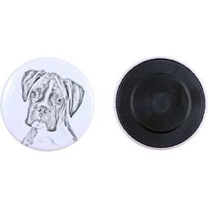 Bokser, Boxer III - magnes z psim pupilem, wyjątkowo lekki, mocny magnes, produkt wykonany ręcznie marki Art-Dog Bokser, Boxer III - magnes z psim pupilem, wyjątkowo lekki, mocny magnes, produkt wykonany ręcznie marki Art-Dog