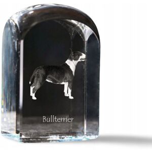 ART Bulterier, Bull Terrier - kryształowa kostka ze zdjęciem, zdjęcie psa w kry ART Bulterier, Bull Terrier - kryształowa kostka ze zdjęciem, zdjęcie psa w kry