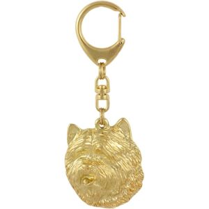 Cairn Terrier - pozłocony brelok do kluczy z psem, ozdoba torebki, luksusowy dodatek marki Art-Dog Cairn Terrier - pozłocony brelok do kluczy z psem, ozdoba torebki, luksusowy dodatek marki Art-Dog