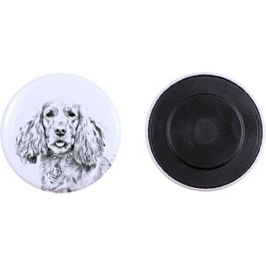 Cocker spaniel angielski - magnes z psim pupilem, wyjątkowo lekki, mocny magnes, produkt wykonany ręcznie marki Art-Dog Cocker spaniel angielski - magnes z psim pupilem, wyjątkowo lekki, mocny magnes, produkt wykonany ręcznie marki Art-Dog