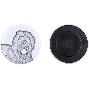 Czarny terier rosyjski, Russian Black Terrier - magnes z psim pupilem, wyjątkowo lekki, mocny magnes, produkt wykonany ręcznie marki Art-Dog Czarny terier rosyjski, Russian Black Terrier - magnes z psim pupilem, wyjątkowo lekki, mocny magnes, produkt wykonany ręcznie marki Art-Dog
