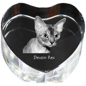 Devon Rex - zdjęcie kota w krysztale, kryształowe serce, wyjątkowa ramka ze zdjęciem marki Art-Dog Devon Rex - zdjęcie kota w krysztale, kryształowe serce, wyjątkowa ramka ze zdjęciem marki Art-Dog