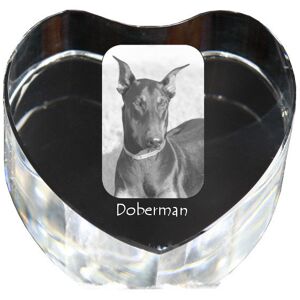 Doberman, Dobermann - zdjęcie psa w krysztale, kryształowe serce, wyjątkowa ramka ze zdjęciem marki Art-Dog Doberman, Dobermann - zdjęcie psa w krysztale, kryształowe serce, wyjątkowa ramka ze zdjęciem marki Art-Dog