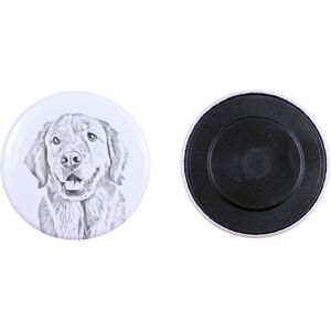 Golden Retriever - magnes z psim pupilem, wyjątkowo lekki, mocny magnes, produkt wykonany ręcznie marki Art-Dog Golden Retriever - magnes z psim pupilem, wyjątkowo lekki, mocny magnes, produkt wykonany ręcznie marki Art-Dog