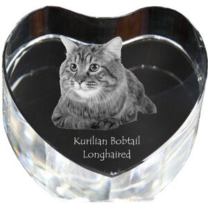 Kurylski bobtail długowłosy - zdjęcie kota w krysztale, kryształowe serce, wyjątkowa ramka ze zdjęciem marki Art-Dog Kurylski bobtail długowłosy - zdjęcie kota w krysztale, kryształowe serce, wyjątkowa ramka ze zdjęciem marki Art-Dog