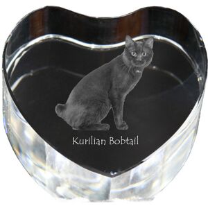 Kurylski bobtail - zdjęcie kota w krysztale, kryształowe serce, wyjątkowa ramka ze zdjęciem marki Art-Dog Kurylski bobtail - zdjęcie kota w krysztale, kryształowe serce, wyjątkowa ramka ze zdjęciem marki Art-Dog