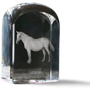 Lipicański - kryształowa kostka ze zdjęciem, zdjęcie konia w krysztale, sześcienny przycisk do papieru marki Art-Dog Lipicański - kryształowa kostka ze zdjęciem, zdjęcie konia w krysztale, sześcienny przycisk do papieru marki Art-Dog