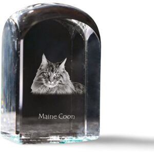 Maine Coon - kryształowa kostka ze zdjęciem, zdjęcie kota w krysztale, sześcienny przycisk do papieru marki Art-Dog Maine Coon - kryształowa kostka ze zdjęciem, zdjęcie kota w krysztale, sześcienny przycisk do papieru marki Art-Dog