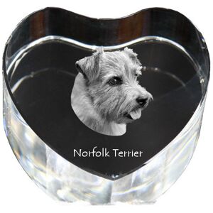 Norfolk Terrier - zdjęcie psa w krysztale, kryształowe serce, wyjątkowa ramka ze zdjęciem marki Art-Dog Norfolk Terrier - zdjęcie psa w krysztale, kryształowe serce, wyjątkowa ramka ze zdjęciem marki Art-Dog