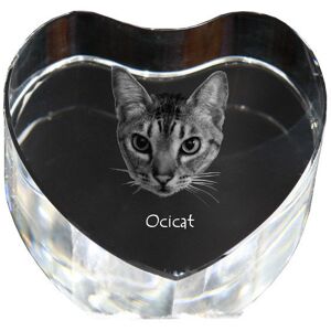 Ocicat - zdjęcie kota w krysztale, kryształowe serce, wyjątkowa ramka ze zdjęciem marki Art-Dog Ocicat - zdjęcie kota w krysztale, kryształowe serce, wyjątkowa ramka ze zdjęciem marki Art-Dog