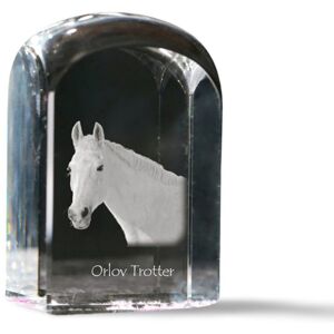 Orlov Trotter - kryształowa kostka ze zdjęciem, zdjęcie konia w krysztale, sześcienny przycisk do papieru marki Art-Dog Orlov Trotter - kryształowa kostka ze zdjęciem, zdjęcie konia w krysztale, sześcienny przycisk do papieru marki Art-Dog