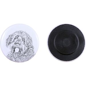 Otterhound, Pies na wydry - magnes z psim pupilem, wyjątkowo lekki, mocny magnes, produkt wykonany ręcznie marki Art-Dog Otterhound, Pies na wydry - magnes z psim pupilem, wyjątkowo lekki, mocny magnes, produkt wykonany ręcznie marki Art-Dog
