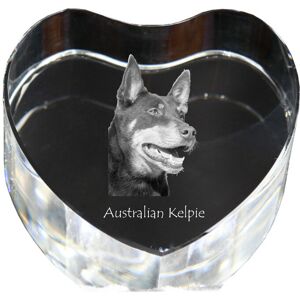 Owczarek australijski kelpie - zdjęcie psa w krysztale, kryształowe serce, wyjątkowa ramka ze zdjęciem marki Art-Dog Owczarek australijski kelpie - zdjęcie psa w krysztale, kryształowe serce, wyjątkowa ramka ze zdjęciem marki Art-Dog