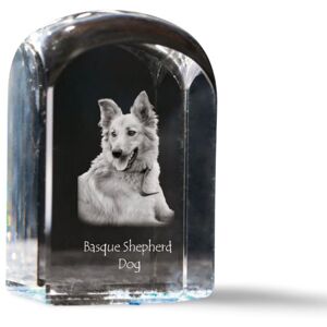 Owczarek baskijski, Basque Shepherd Dog - kryształowa kostka ze zdjęciem, zdjęcie psa w krysztale, sześcienny przycisk do papieru marki Art-Dog Owczarek baskijski, Basque Shepherd Dog - kryształowa kostka ze zdjęciem, zdjęcie psa w krysztale, sześcienny przycisk do papieru marki Art-Dog