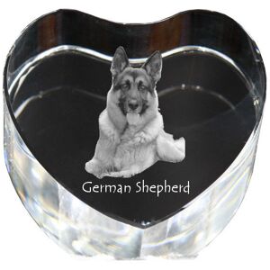 Owczarek niemiecki, Alsatian - zdjęcie psa w krysztale, kryształowe serce, wyjątkowa ramka ze zdjęciem marki Art-Dog Owczarek niemiecki, Alsatian - zdjęcie psa w krysztale, kryształowe serce, wyjątkowa ramka ze zdjęciem marki Art-Dog