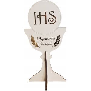 ART Ozdoba IHS Komunia HOSTIA Kielich 40cm dwustronny !!! na stół złoty ART Ozdoba IHS Komunia HOSTIA Kielich 40cm dwustronny !!! na stół złoty