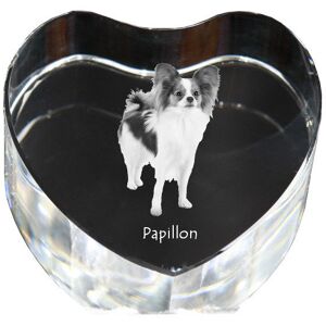 Papillon, Spaniel Kontynentalny - zdjęcie psa w krysztale, kryształowe serce, wyjątkowa ramka ze zdjęciem marki Art-Dog Papillon, Spaniel Kontynentalny - zdjęcie psa w krysztale, kryształowe serce, wyjątkowa ramka ze zdjęciem marki Art-Dog