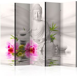 Parawan Artgeist Buddha And Orchids Ii - Dekoracyjny 5-częściowy parawan Parawan Artgeist Buddha And Orchids Ii - Dekoracyjny 5-częściowy parawan