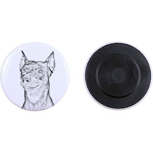 Pinczer średni, Pinczer niemiecki - magnes z psim pupilem, wyjątkowo lekki, mocny magnes, produkt wykonany ręcznie marki Art-Dog Pinczer średni, Pinczer niemiecki - magnes z psim pupilem, wyjątkowo lekki, mocny magnes, produkt wykonany ręcznie marki Art-Dog