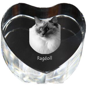 Ragdoll - zdjęcie kota w krysztale, kryształowe serce, wyjątkowa ramka ze zdjęciem marki Art-Dog Ragdoll - zdjęcie kota w krysztale, kryształowe serce, wyjątkowa ramka ze zdjęciem marki Art-Dog