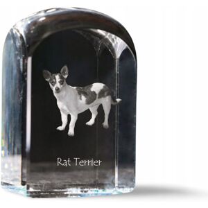 ART Rat Terrier - kryształowa kostka ze zdjęciem, zdjęcie psa w krysztale, sześ ART Rat Terrier - kryształowa kostka ze zdjęciem, zdjęcie psa w krysztale, sześ