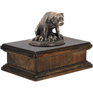 Rottweiler I - skrzynia na psie pamiątki, klasyczna skrzynia ze statuetką, elegancka skrzynia z psem marki Art-Dog Rottweiler I - skrzynia na psie pamiątki, klasyczna skrzynia ze statuetką, elegancka skrzynia z psem marki Art-Dog