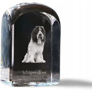 ART Schapendoes, Owczarek holenderski - kryształowa kostka ze zdjęciem, zdjęcie ART Schapendoes, Owczarek holenderski - kryształowa kostka ze zdjęciem, zdjęcie