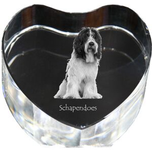 Schapendoes, Owczarek holenderski - zdjęcie psa w krysztale, kryształowe serce, wyjątkowa ramka ze zdjęciem marki Art-Dog Schapendoes, Owczarek holenderski - zdjęcie psa w krysztale, kryształowe serce, wyjątkowa ramka ze zdjęciem marki Art-Dog