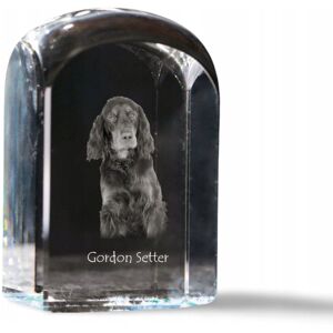 ART Seter szkocki, Gordon setter - kryształowa kostka ze zdjęciem, zdjęcie psa ART Seter szkocki, Gordon setter - kryształowa kostka ze zdjęciem, zdjęcie psa