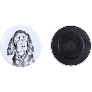 Seter szkocki, Gordon setter - magnes z psim pupilem, wyjątkowo lekki, mocny magnes, produkt wykonany ręcznie marki Art-Dog Seter szkocki, Gordon setter - magnes z psim pupilem, wyjątkowo lekki, mocny magnes, produkt wykonany ręcznie marki Art-Dog