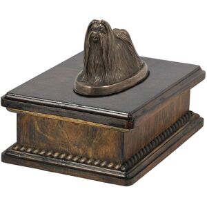 Shih Tzu, Shi tsu, Shi-Tzu, Szi-cu, Szitzu - skrzynia na psie pamiątki, klasyczna skrzynia ze statuetką, elegancka skrzynia z psem marki Art-Dog Shih Tzu, Shi tsu, Shi-Tzu, Szi-cu, Szitzu - skrzynia na psie pamiątki, klasyczna skrzynia ze statuetką, elegancka skrzynia z psem marki Art-Dog