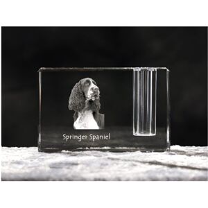 Springer spaniel angielski - stojak na długopis, kryształowy organizer ze zdjęciem psa, unikatowa ozdoba biurka marki Art-Dog Springer spaniel angielski - stojak na długopis, kryształowy organizer ze zdjęciem psa, unikatowa ozdoba biurka marki Art-Dog
