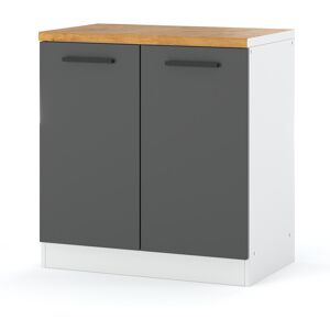 Hurtownia Mebli Szafka Kuchenna Stojąca Z Blatem Modułowa Blande 80cm Biała Szary Mat Hurtownia Mebli Szafka Kuchenna Stojąca Z Blatem Modułowa Blande 80cm Biała Szary Mat